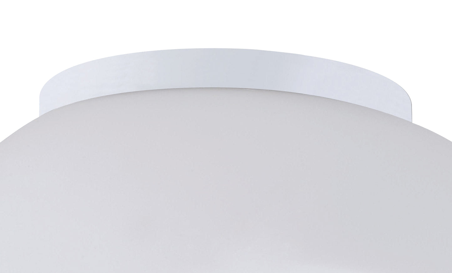 Opal Flush Ceiling 3 Light E27, Polished Chrome/Frosted White Glass by Mantra