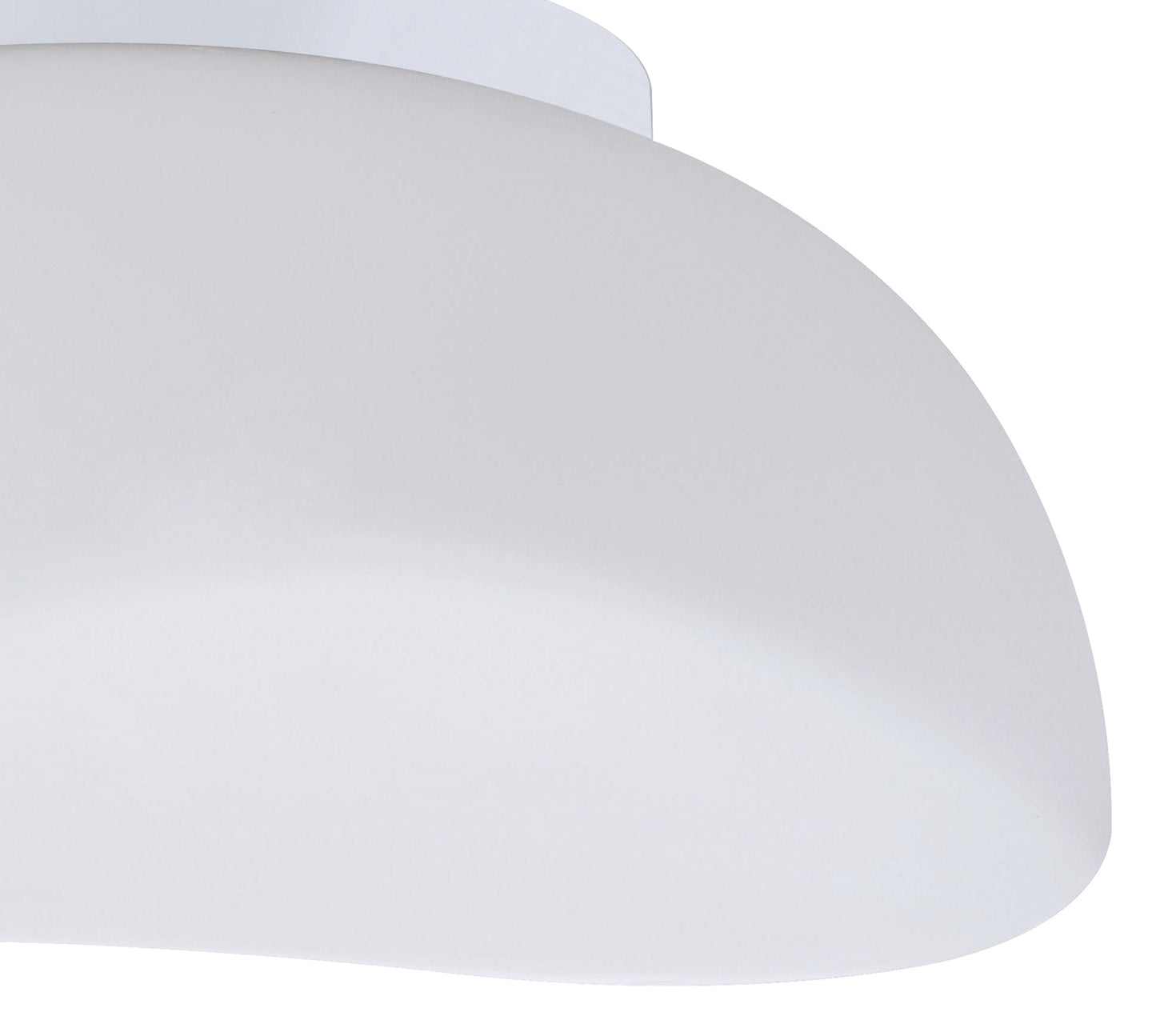 Opal Flush Ceiling 3 Light E27, Polished Chrome/Frosted White Glass by Mantra