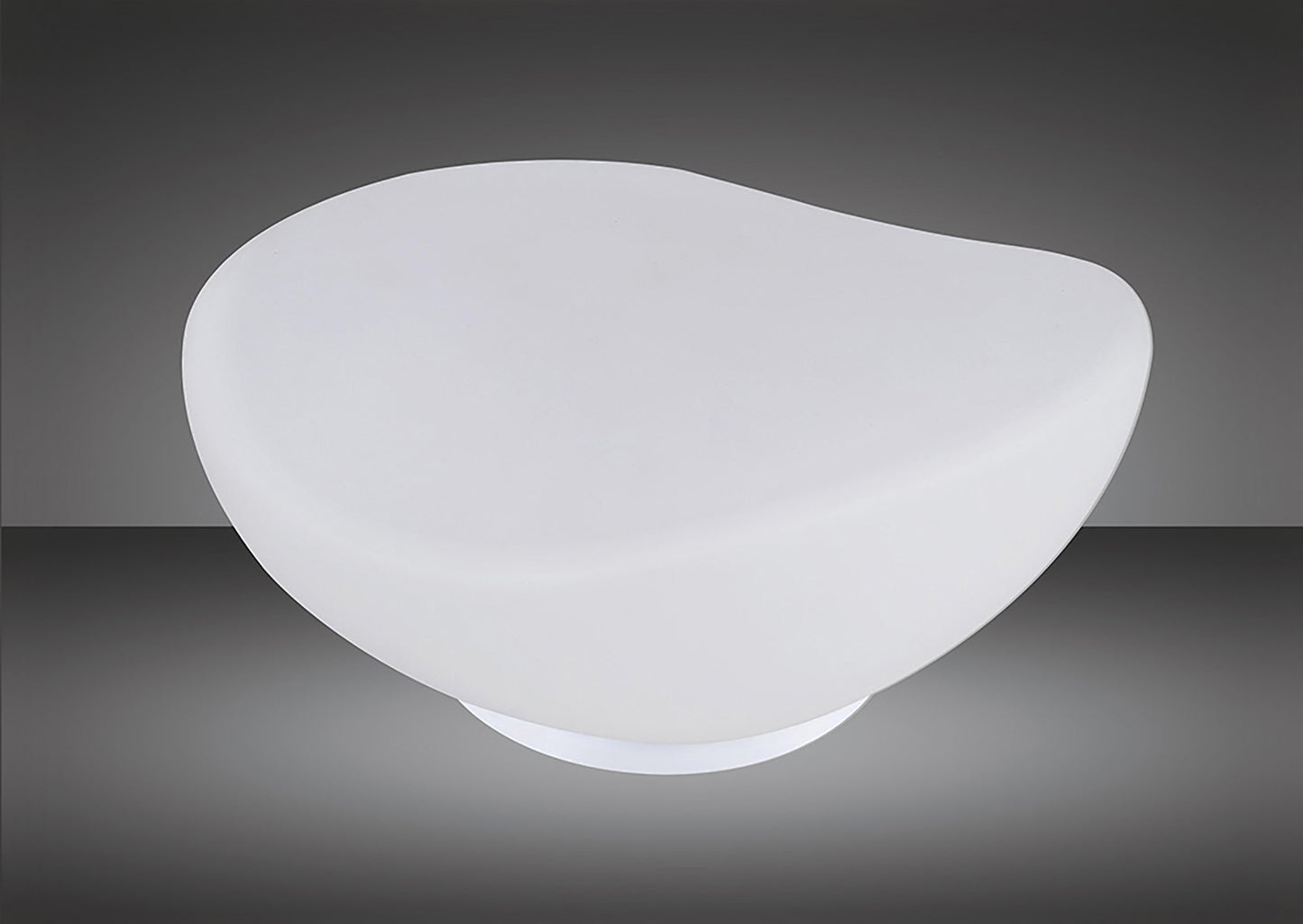 Opal Table Lamp 1 Light E27, White Base/Frosted White Glass by Mantra