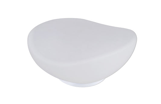 Opal Table Lamp 1 Light E27, White Base/Frosted White Glass by Mantra