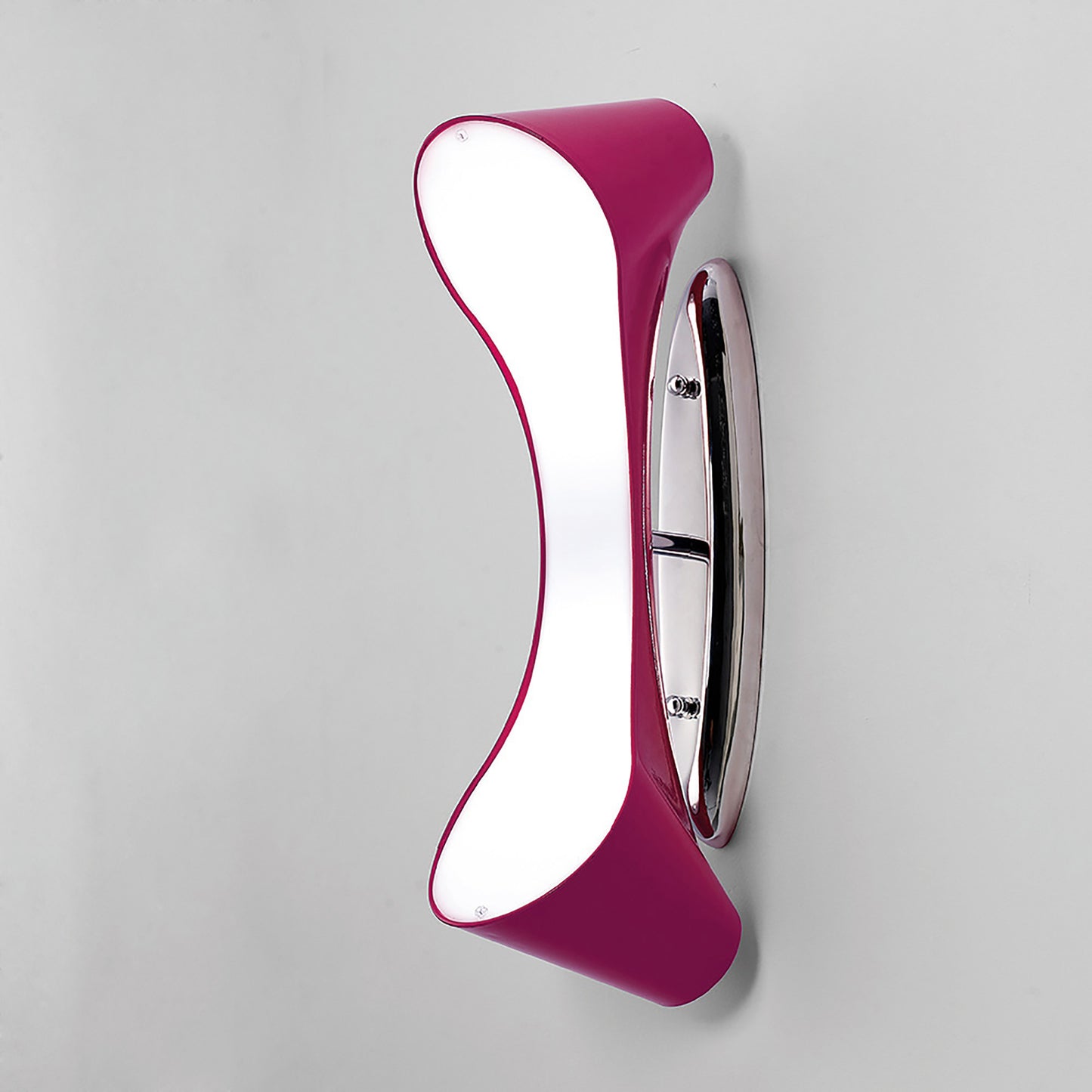 Ora Wall Lamp 2 Light E27, Gloss Purple/White Acrylic/Polished Chrome, CFL Lamps INCLUDED by Mantra