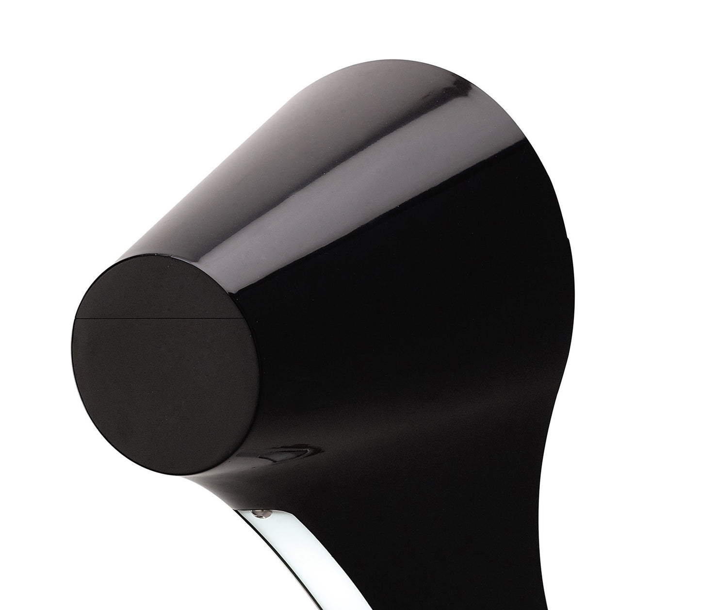 Ora Wall Lamp 1 Light E27, Gloss Black/White Acrylic/Polished Chrome, CFL Lamps INCLUDED by Mantra