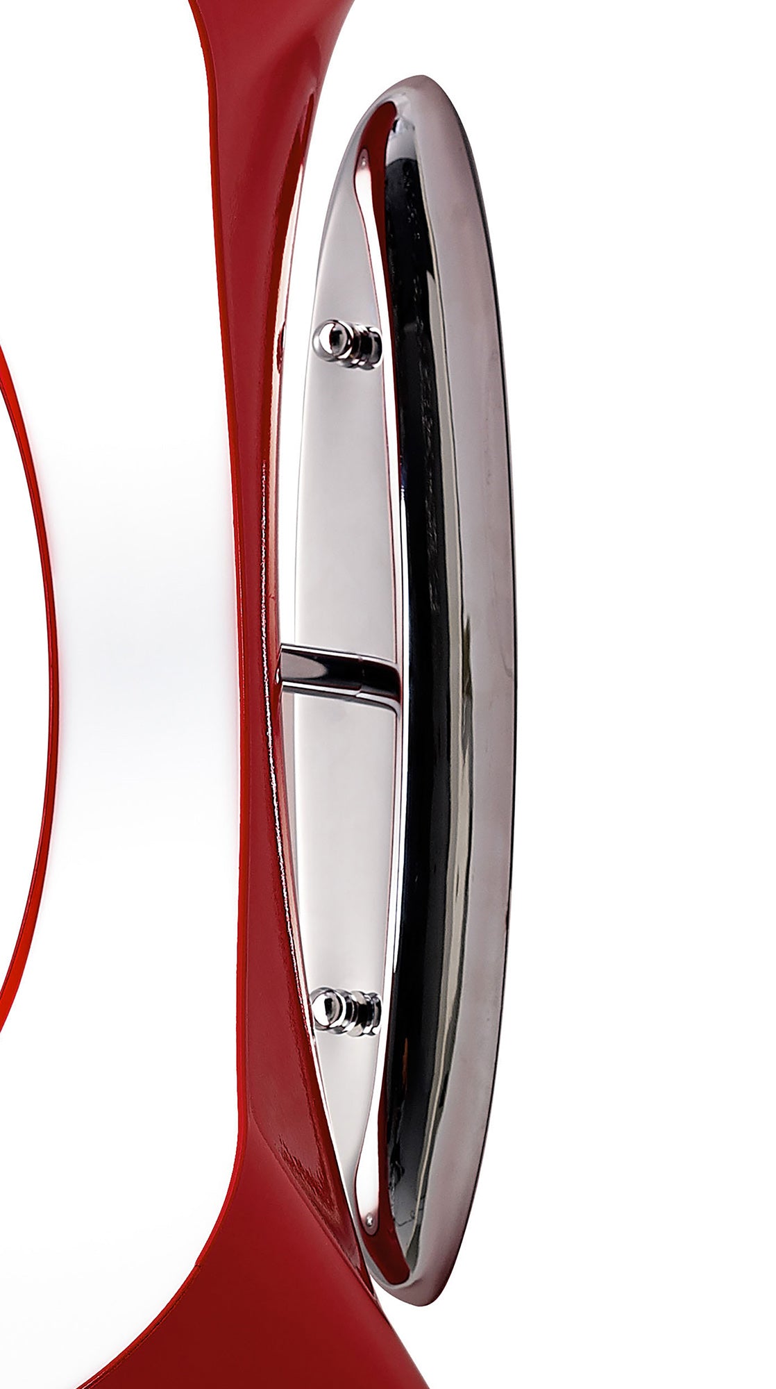 Ora Wall Lamp 2 Light E27, Gloss Red/White Acrylic/Polished Chrome, CFL Lamps INCLUDED by Mantra