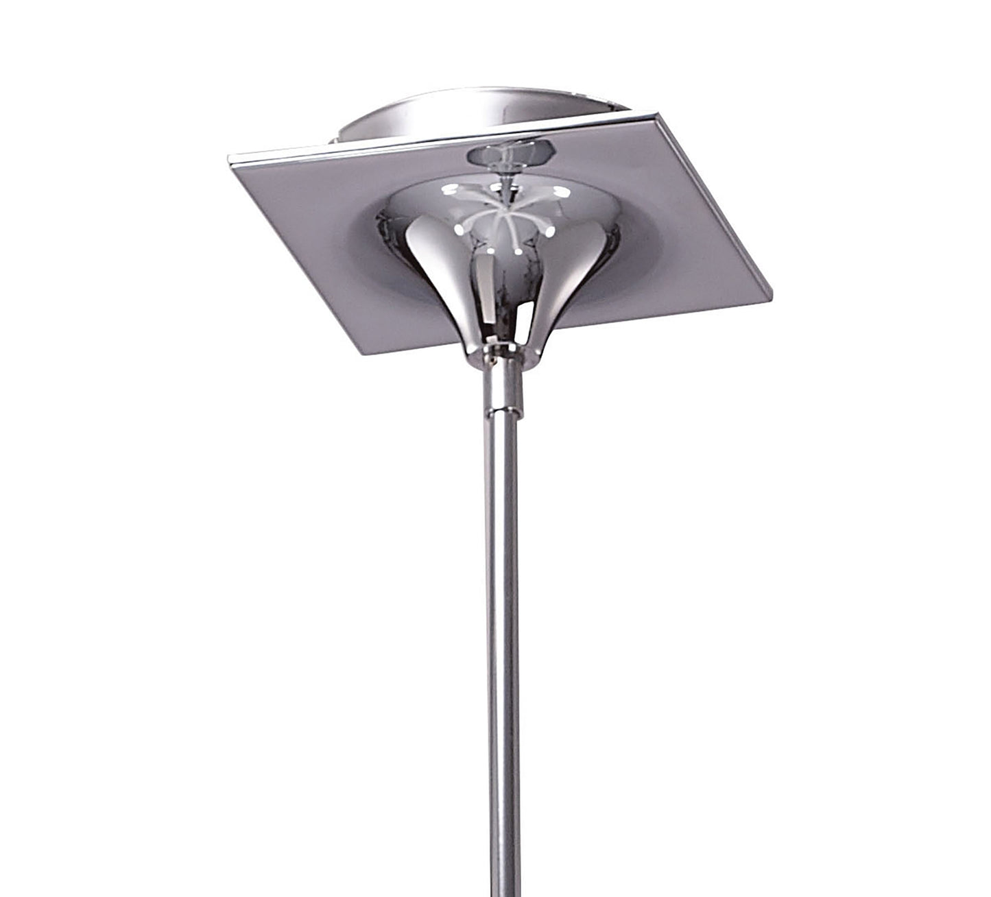 Ora Telescopic Convertible To Semi Flush 6 Light E27, Gloss White/White Acrylic/Polished Chrome, CFL Lamps INCLUDED by Mantra