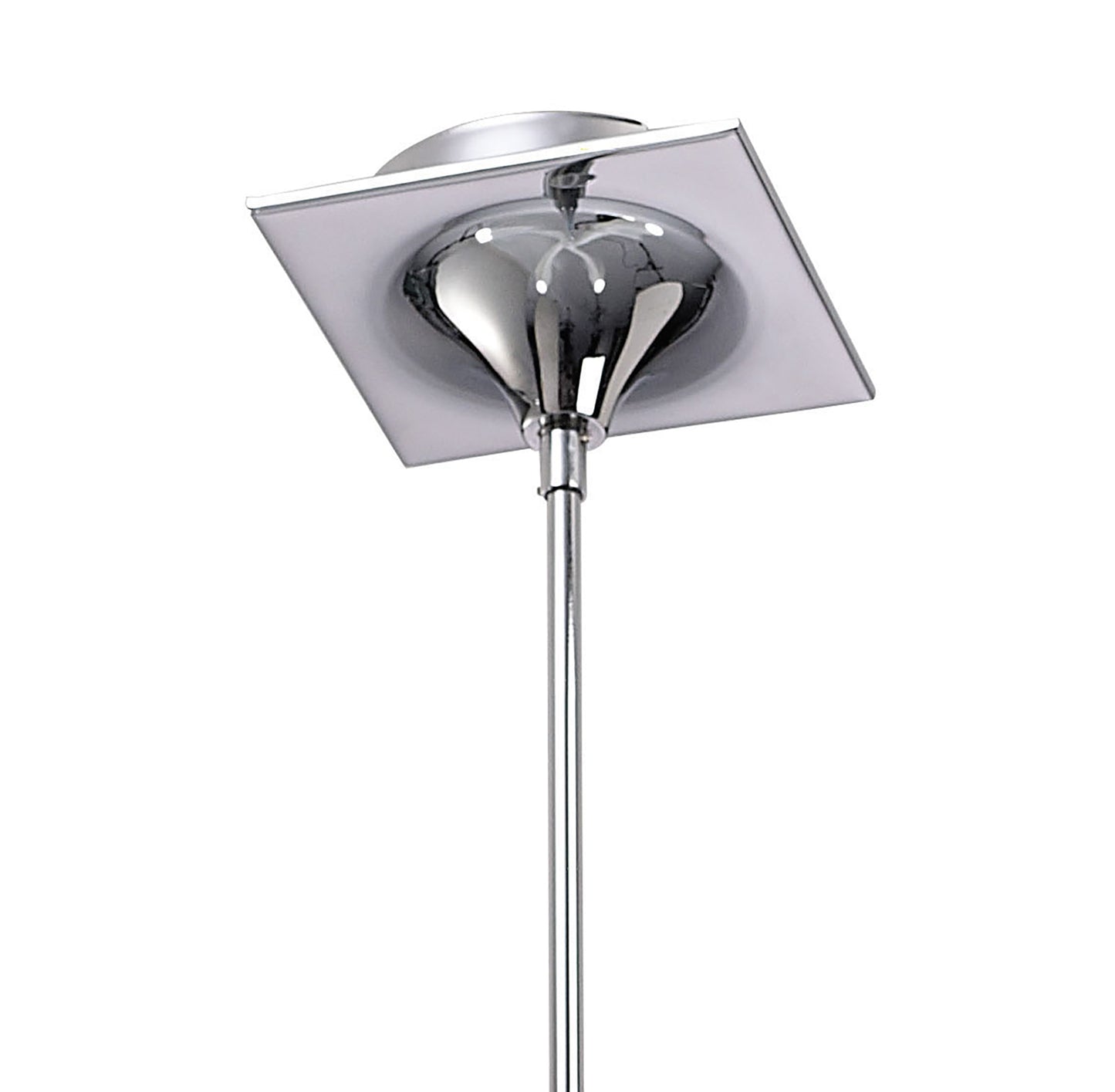 Ora Telescopic Convertible To Semi Flush 4 Light E27, Gloss White/White Acrylic/Polished Chrome, CFL Lamps INCLUDED by Mantra