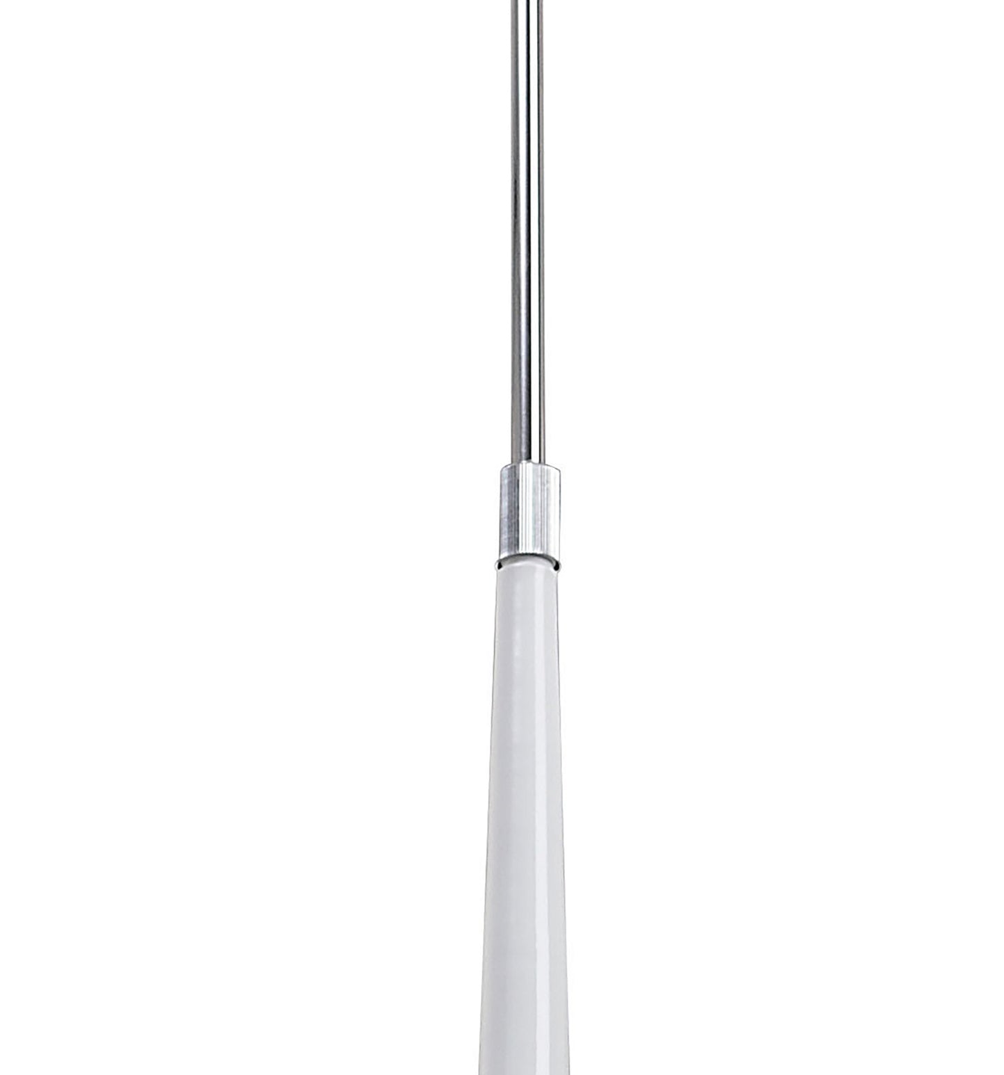 Ora Telescopic Convertible To Semi Flush 4 Light E27, Gloss White/White Acrylic/Polished Chrome, CFL Lamps INCLUDED by Mantra