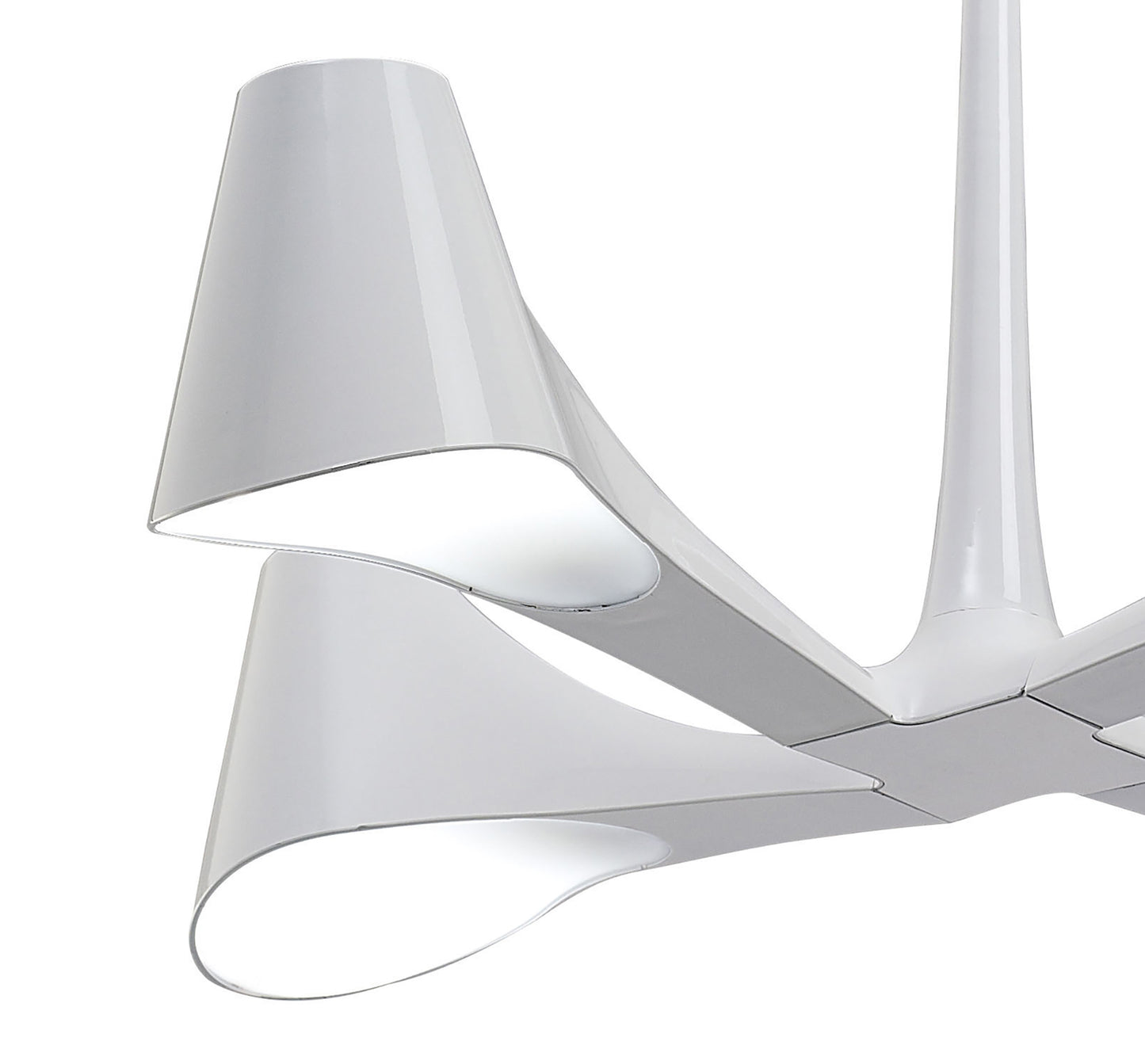 Ora Telescopic Convertible To Semi Flush 4 Light E27, Gloss White/White Acrylic/Polished Chrome, CFL Lamps INCLUDED by Mantra