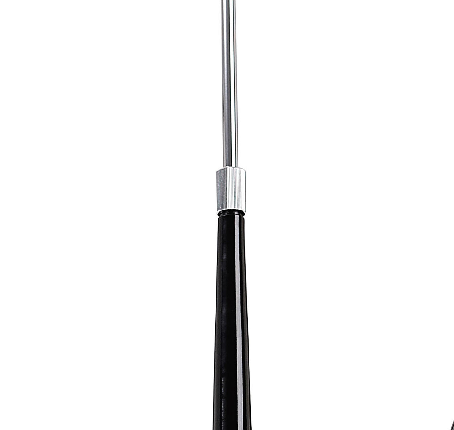 Ora Telescopic Convertible To Semi Flush 6 Light E27, Gloss Black/White Acrylic/Polished Chrome, CFL Lamps INCLUDED by Mantra