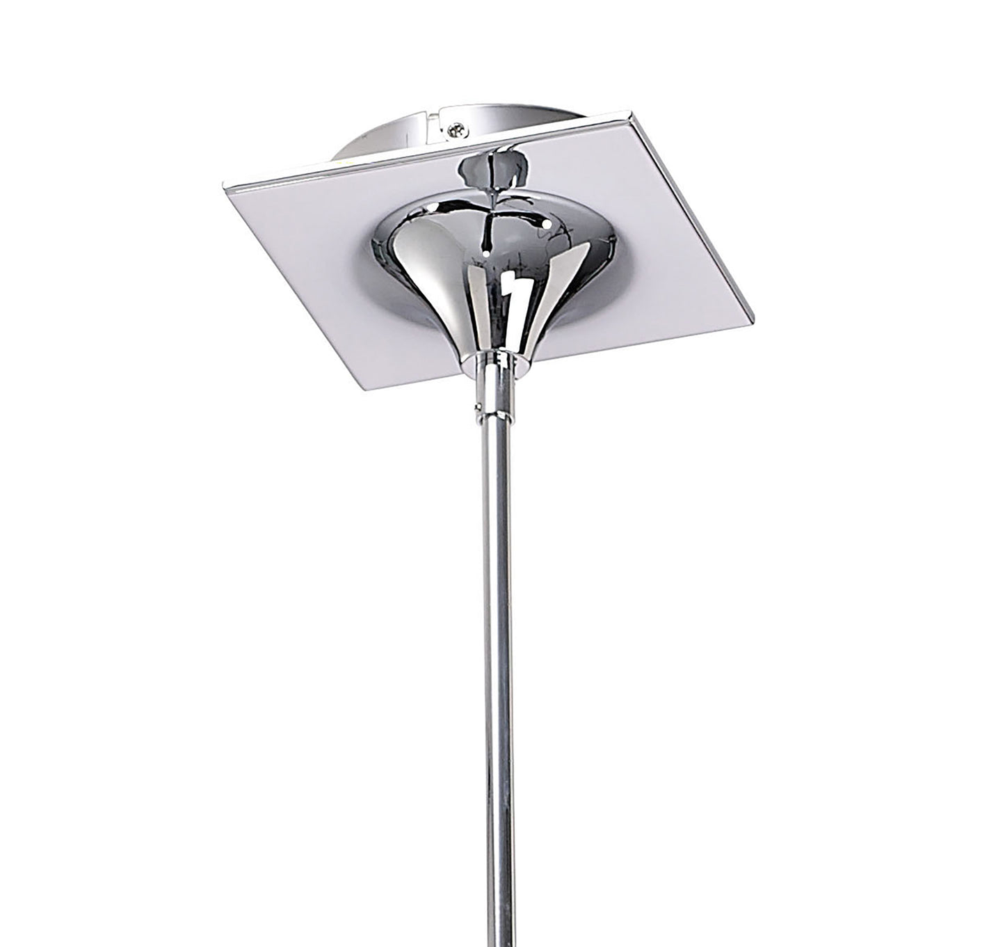 Ora Telescopic Convertible To Semi Flush 3 Light E27, Gloss Black/White Acrylic/Polished Chrome, CFL Lamps INCLUDED by Mantra