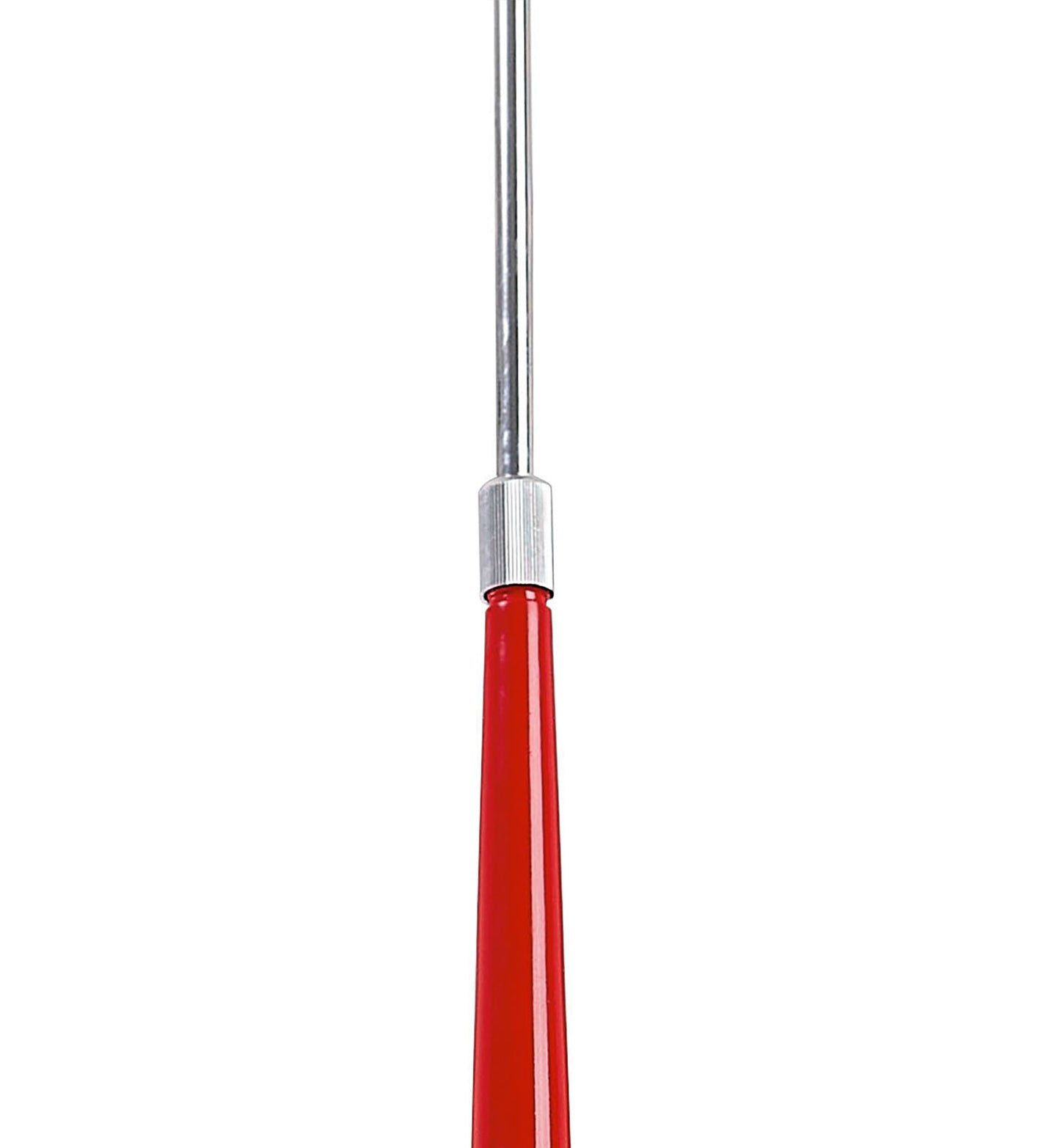 Ora Telescopic Convertible To Semi Flush 6 Light E27, Gloss Red/White Acrylic/Polished Chrome, CFL Lamps INCLUDED by Mantra