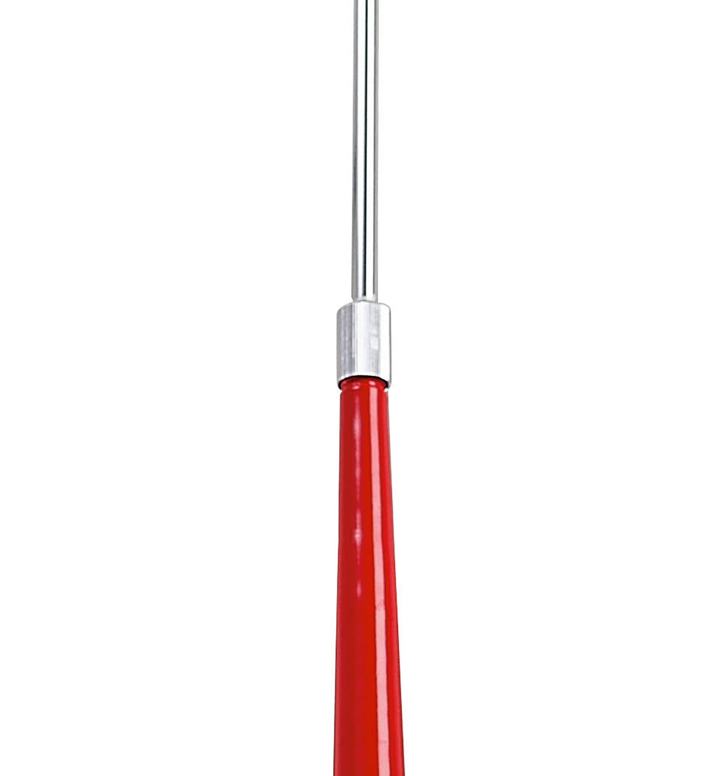 Ora Telescopic Convertible To Semi Flush 4 Light E27, Gloss Red/White Acrylic/Polished Chrome, CFL Lamps INCLUDED by Mantra