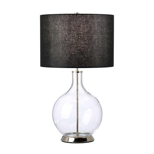 Orb 1 Light Table Lamp (Complete with Black Shade) - Polished Nickel with Black Shade