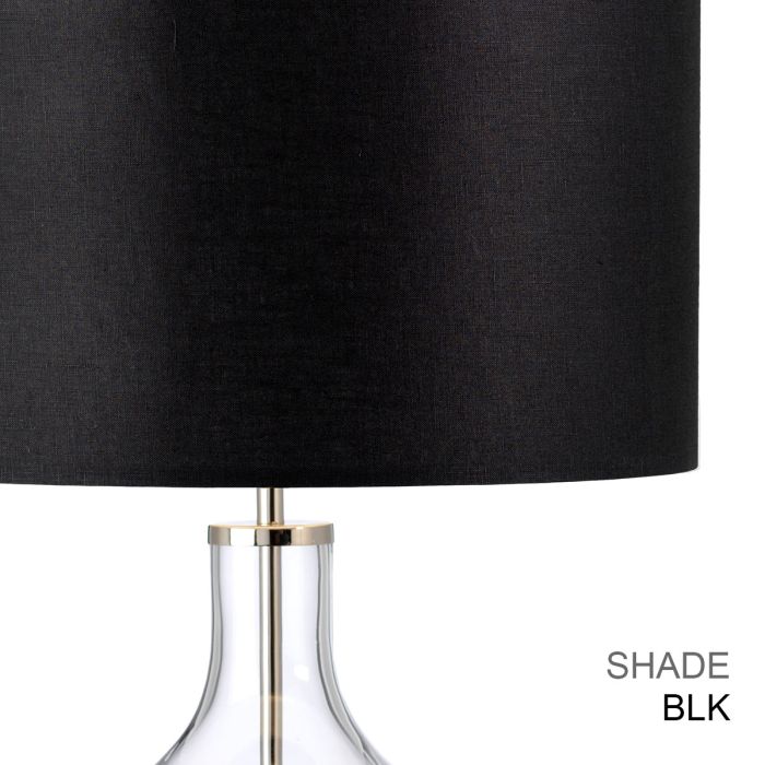 Orb 1 Light Table Lamp (Complete with White Shade) - Polished Nickel with White Shade