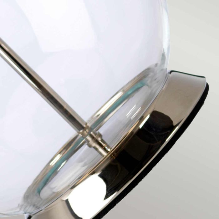 Orb 1 Light Table Lamp (Complete with White Shade) - Polished Nickel with White Shade