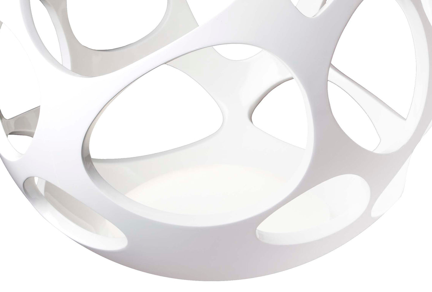Organica Table Lamp 3 Light E27, Gloss White/Polished Chrome by Mantra