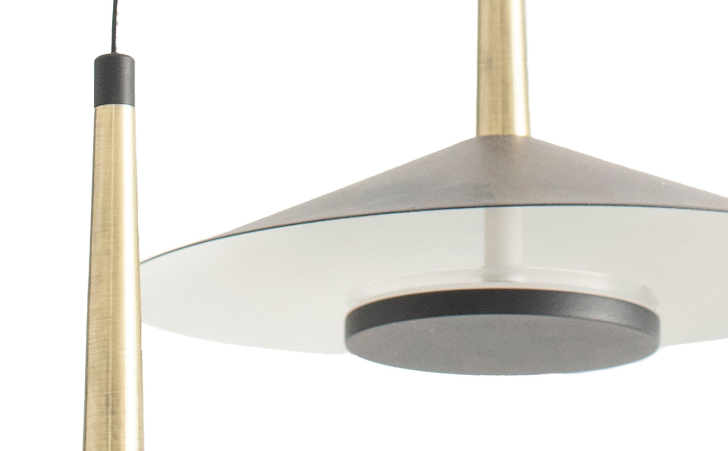 Orion 2 Light Linear Pendant , 16W LED, 3000K, 1180lm, Black,/Antique Brass, 3yrs Warranty by Mantra