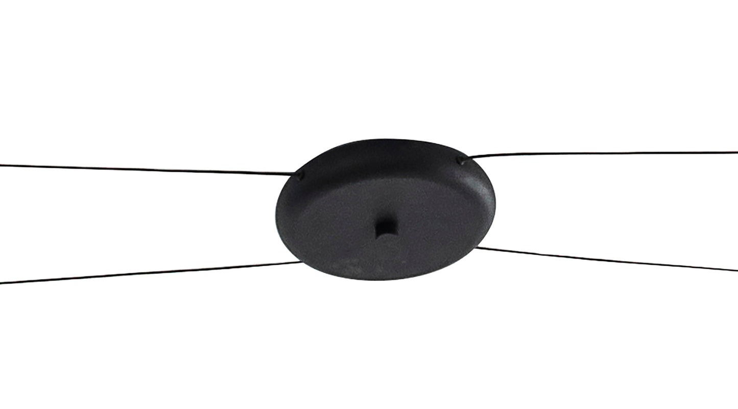 Orion 4 Light Linear Pendant , 32W LED, 3000K, 1770lm, Black,/Antique Brass, 3yrs Warranty by Mantra