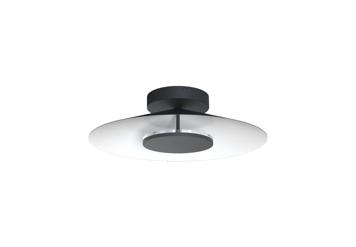 Orion Ceiling 25cm Round, 8W LED, 3000K, 560lm, White/Black, 3yrs Warranty by Mantra