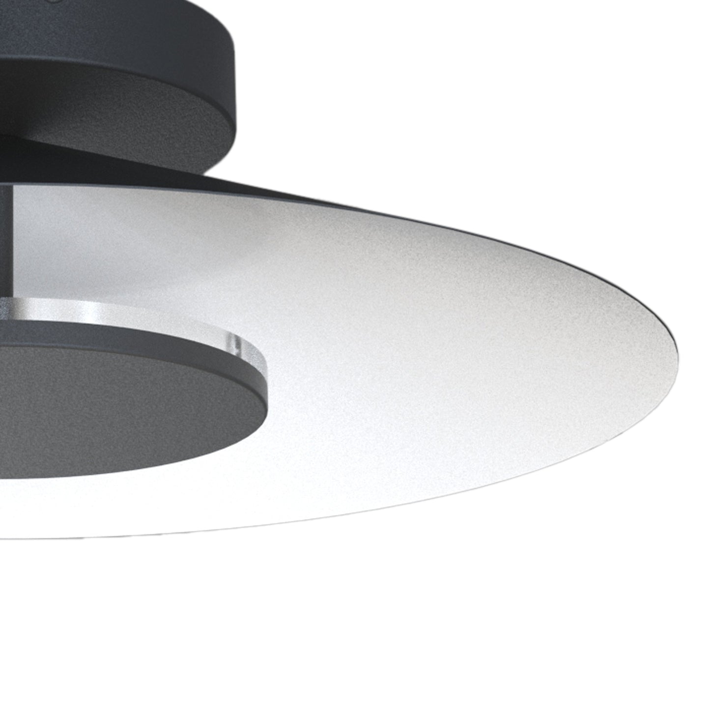 Orion Ceiling 25cm Round, 8W LED, 3000K, 560lm, White/Black, 3yrs Warranty by Mantra