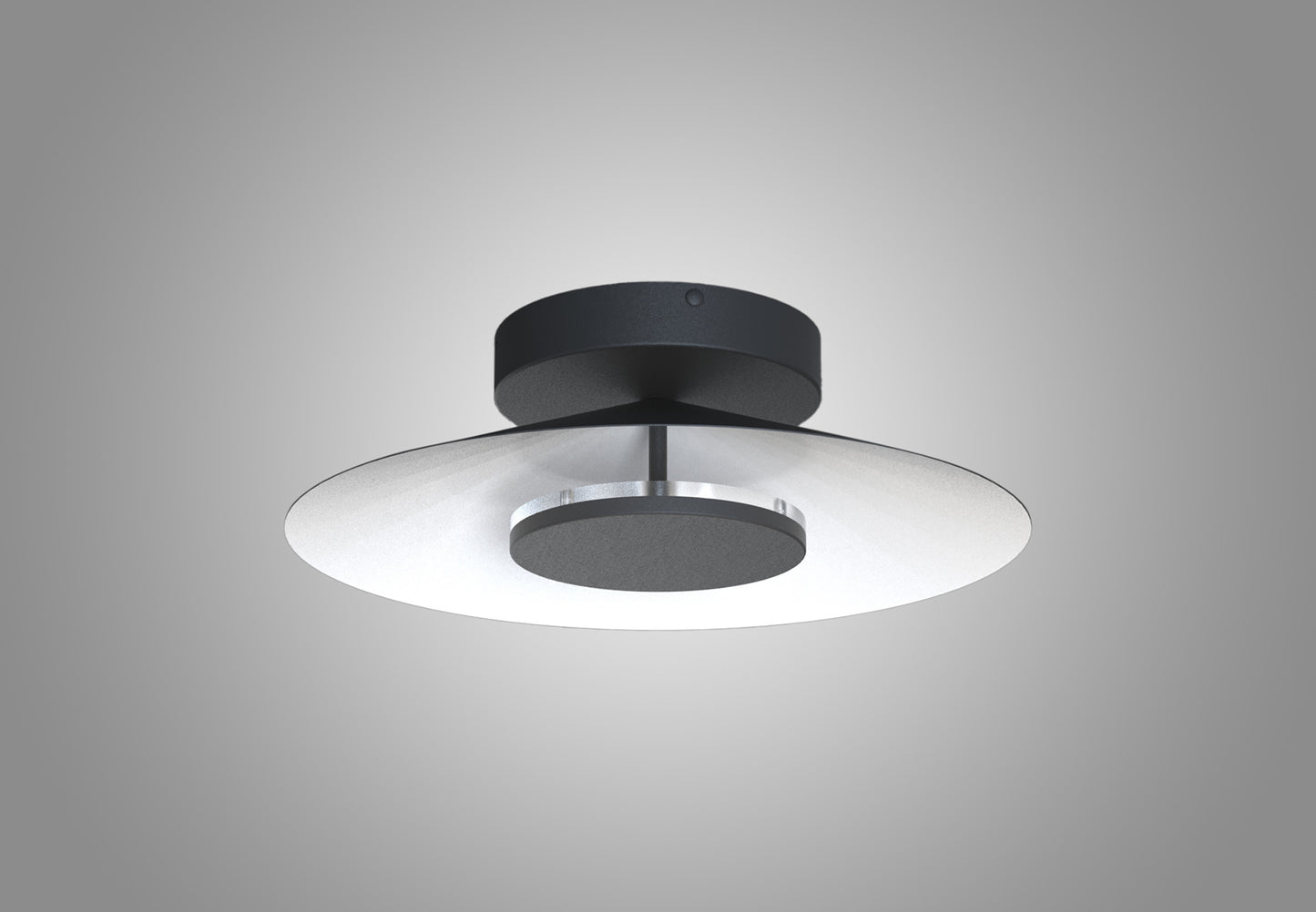 Orion Ceiling 40cm Round, 20W LED, 3000K, 1400lm, White/Black, 3yrs Warranty by Mantra