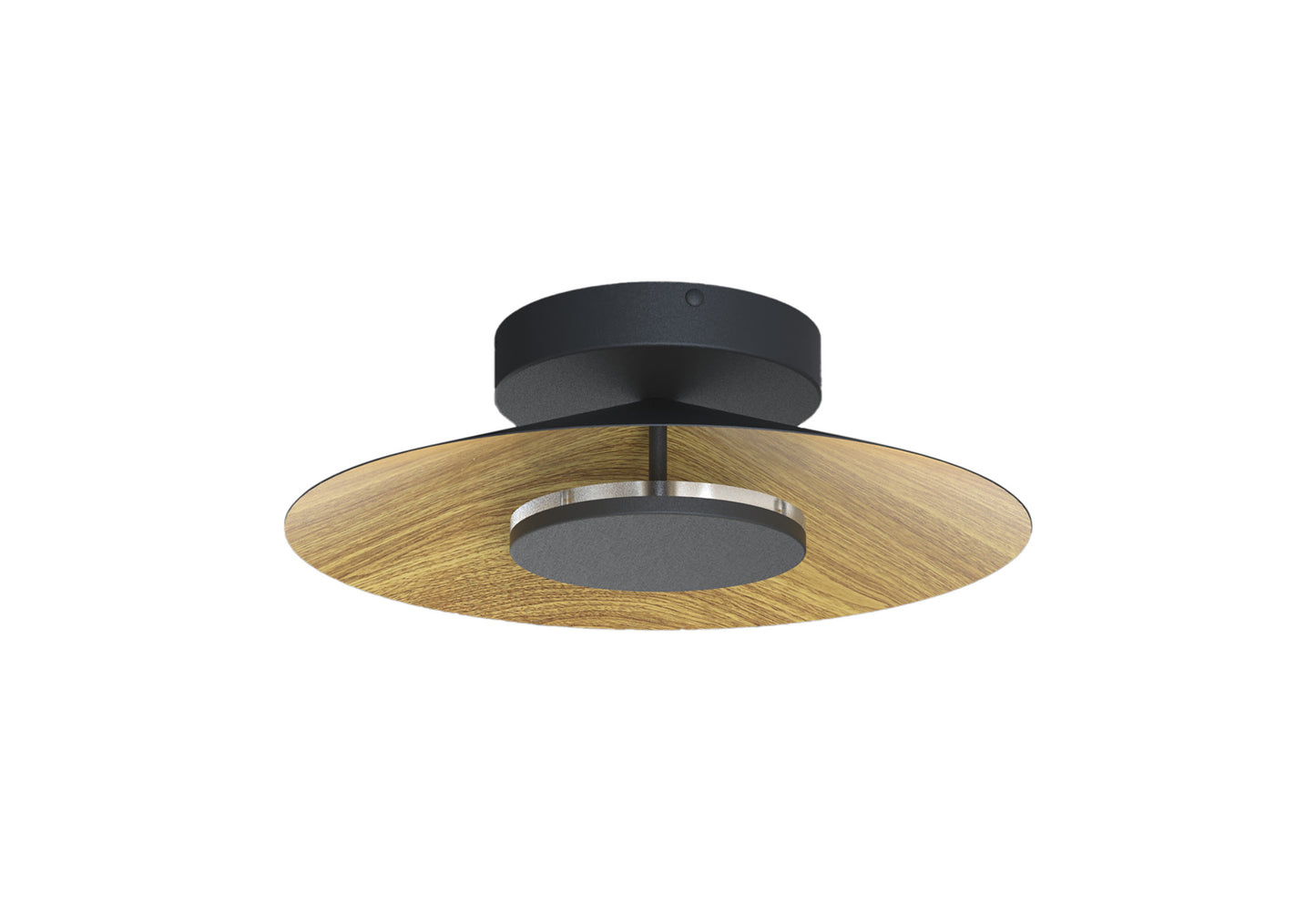 Orion Ceiling 40cm Round, 20W LED, 3000K, 1400lm, Wood/Black, 3yrs Warranty by Mantra