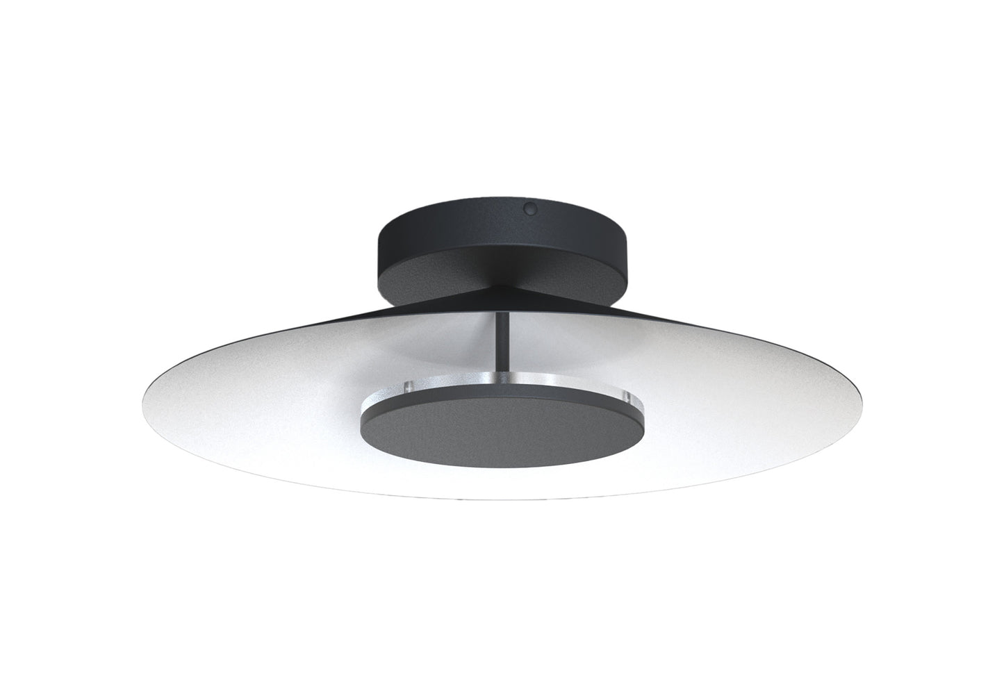 Orion Ceiling 55cm Round, 24W LED, 3000K, 1680lm, White/Black, 3yrs Warranty by Mantra