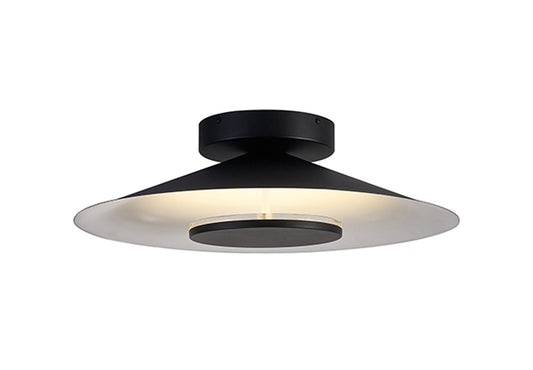 Orion Ceiling 55cm Round, 24W LED, 3000K, 1680lm, White/Black, 3yrs Warranty by Mantra