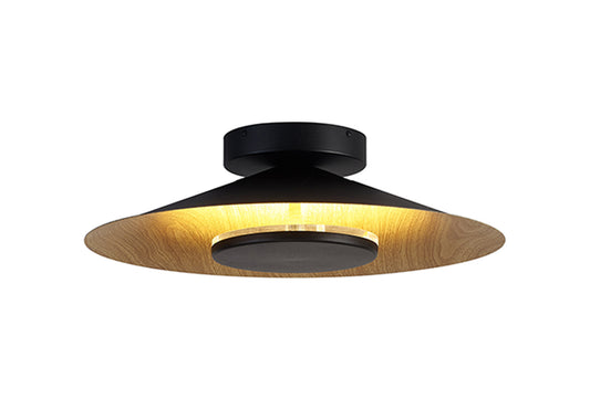 Orion Ceiling 55cm Round, 24W LED, 3000K, 1680lm, Wood/Black, 3yrs Warranty by Mantra