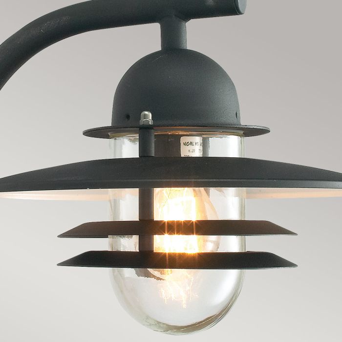 Oslo 1 Light Wall Lantern - Black