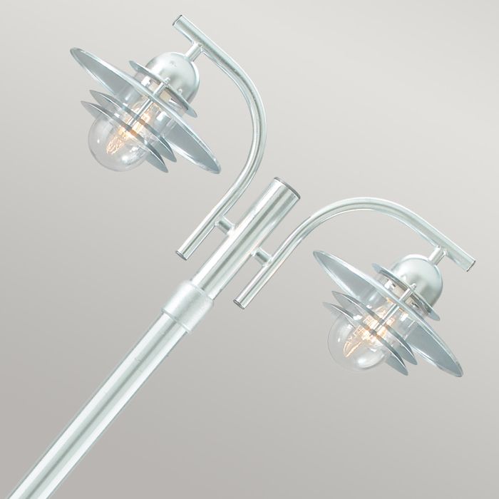 Oslo 2 Light Lamp Post Galvanised