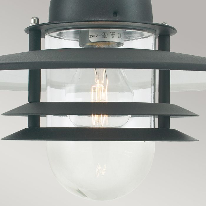Oslo 1 Light Chain Lantern - Black
