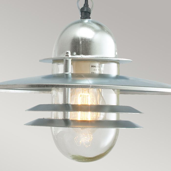 Oslo 1 Light Chain Lantern - Galvanised