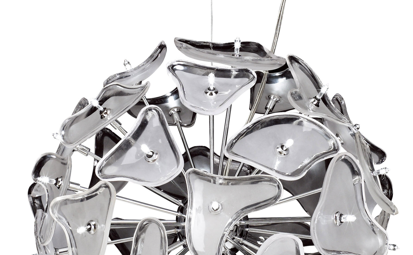 Otto Pendant 41 Light G4 Sphere, Polished Chrome/Frosted Glass, NOT LED/CFL Compatible by Mantra