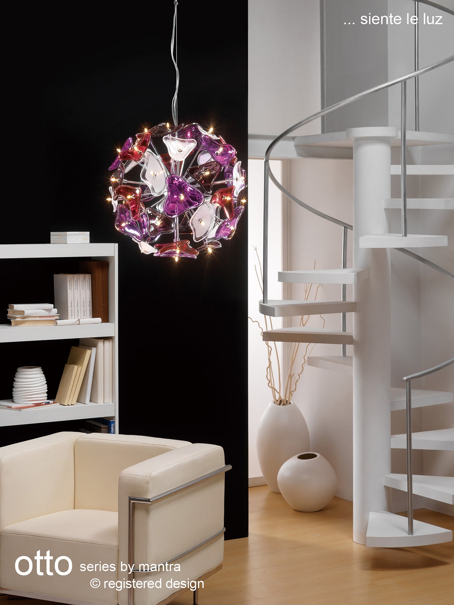 Otto Ceiling/Wall 3 Light G4 Round, Polished Chrome/Frosted Glass, NOT LED/CFL Compatible by Mantra