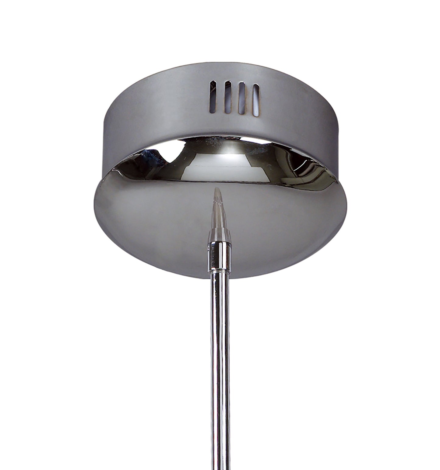 Otto Pendant 24 Light G4 Ring, Polished Chrome/Frosted Glass/Black Glass, NOT LED/CFL Compatible by Mantra