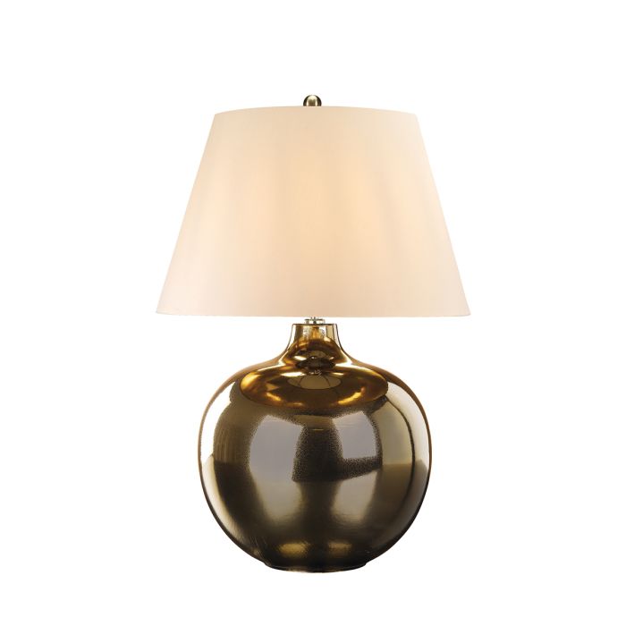 Ottoman 1 Light Table Lamp - Ivory shade - Bronze Metalic, Ivory Shade