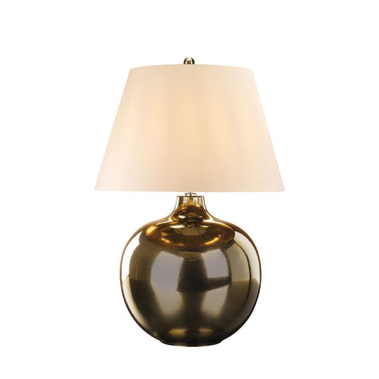 Ottoman 1 Light Table Lamp - Ivory shade - Bronze Metalic, Ivory Shade
