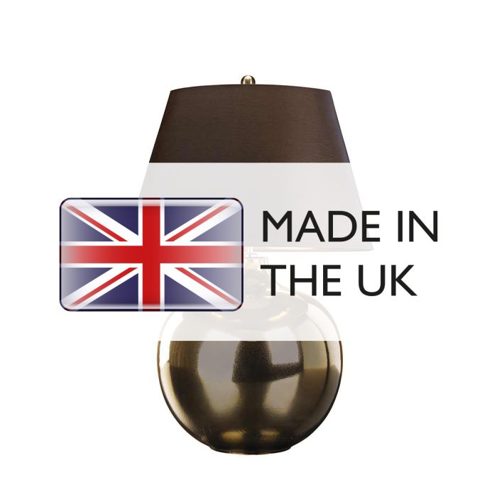 Ottoman 1 Light Table Lamp - Bronze Metalic, Brown Shade