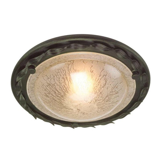 Olivia 1 Light Flush - Black / Gold Patina