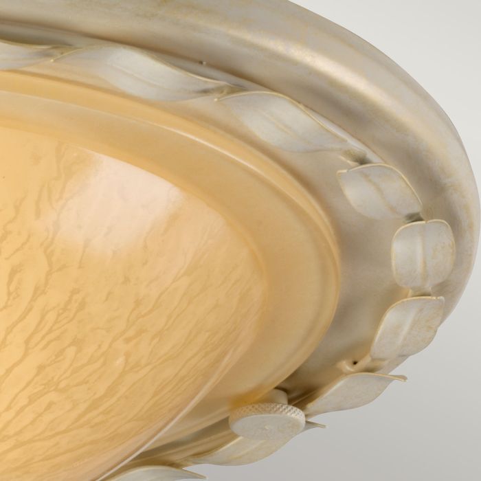 Olivia 1 Light Flush - Ivory / Gold Patina