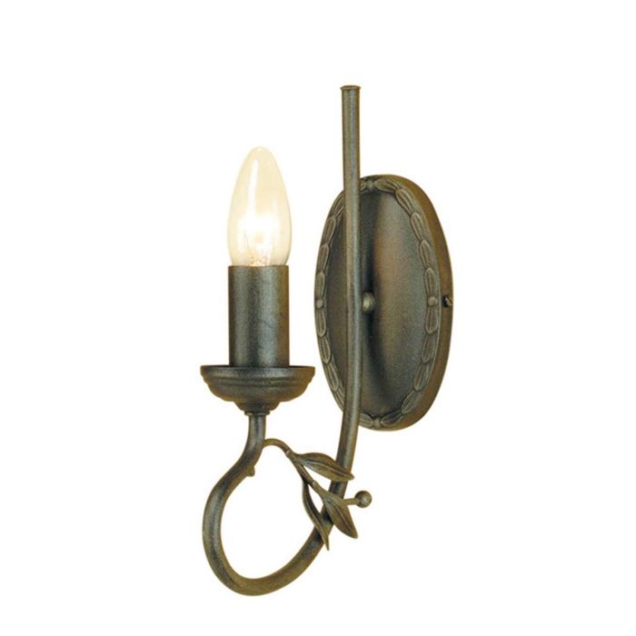 Olivia 1 Light Wall Light - Black / Gold Patina