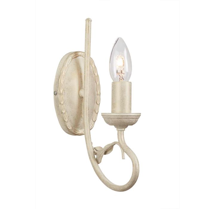 Olivia 1 Light Wall Light - Ivory / Gold Patina