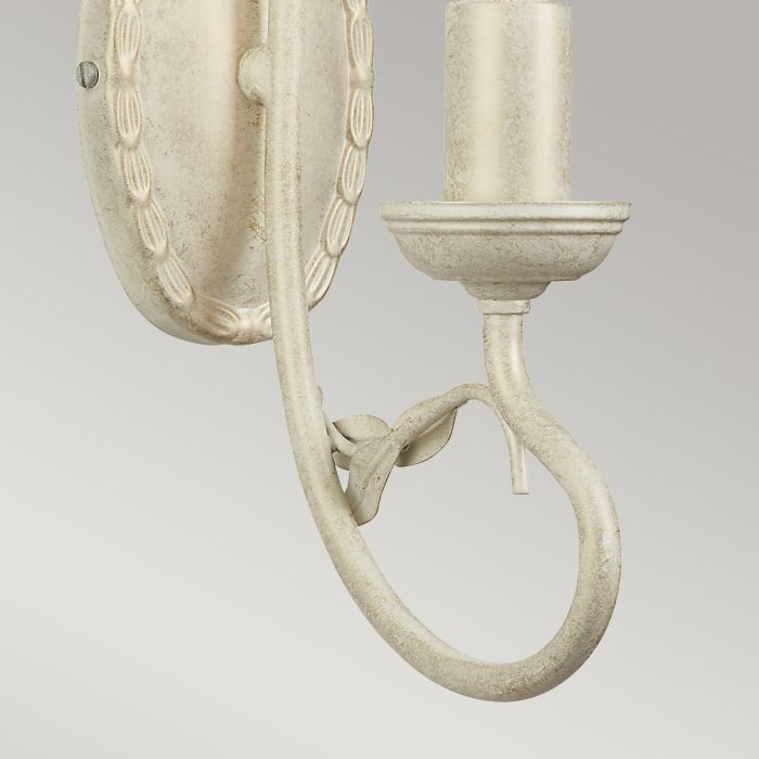Olivia 1 Light Wall Light - Ivory / Gold Patina