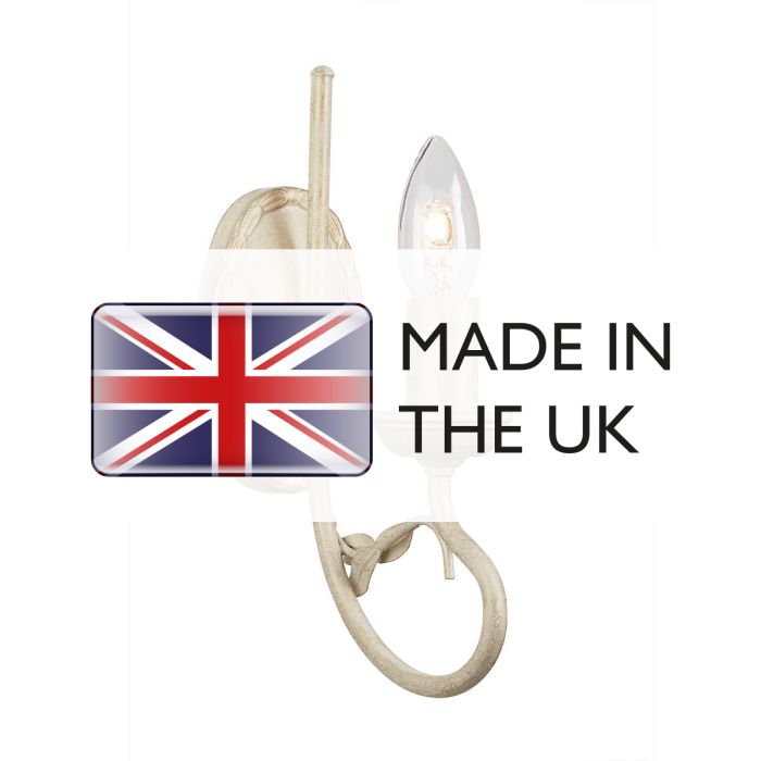 Olivia 1 Light Wall Light - Ivory / Gold Patina