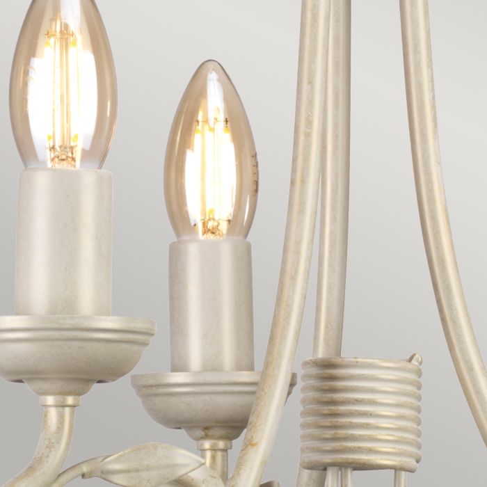 Olivia 3 Light Chandelier - Ivory / Gold Patina