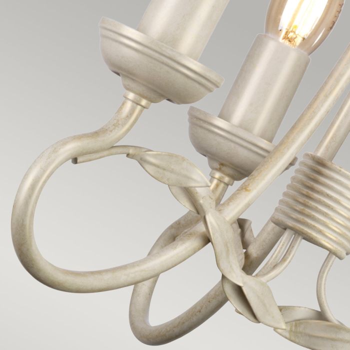 Olivia 3 Light Chandelier - Ivory / Gold Patina