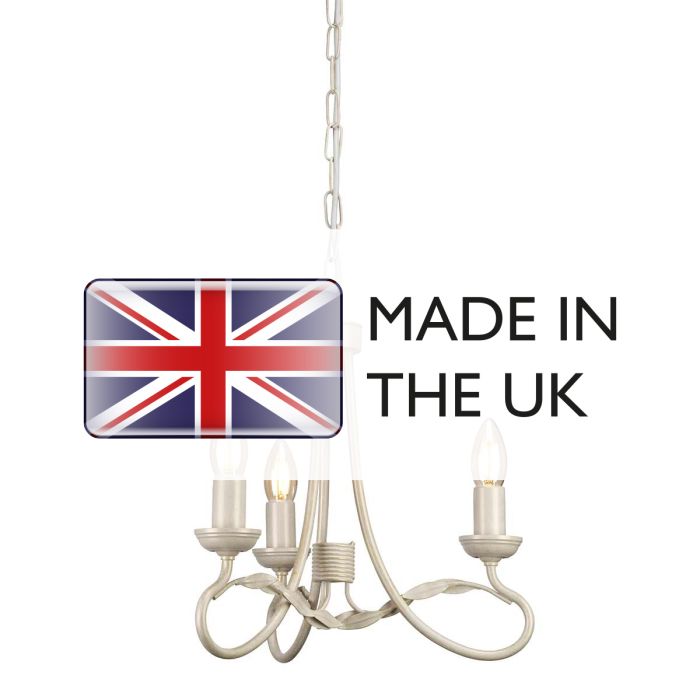 Olivia 3 Light Chandelier - Ivory / Gold Patina