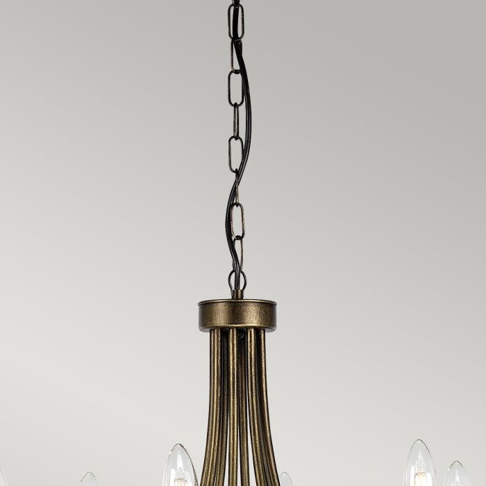 Olivia 8 Light Chandelier - Black / Gold Patina