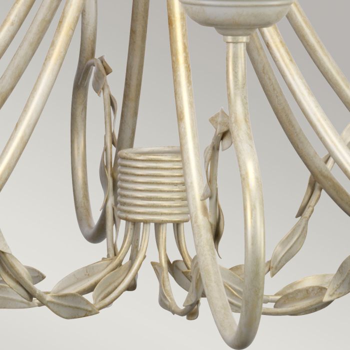 Olivia 8 Light Chandelier - Ivory / Gold Patina