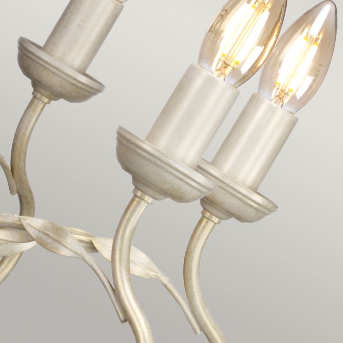 Olivia 8 Light Chandelier - Ivory / Gold Patina